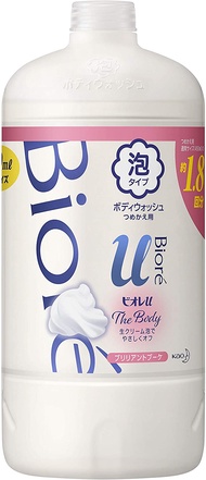 花王 Biore u The Body 泡沫型沐浴乳 補充包 800ml（璀璨花束香）