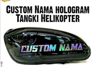 sticker tangki motor herex hologram maxdecal (wajib chat untuk custom nama)