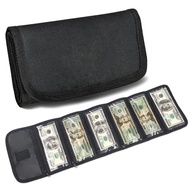 Cash storage box with 6 zippered pockets cash ticket storage box envelope wallet money bag