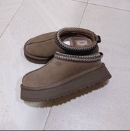 UGG 厚底拖鞋 厚底半拖 棕色毛毛拖鞋 休閒鞋 毛毛半拖