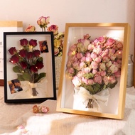 DIY Flower Frame Shadow Box Dried Flower Collection Display  Transparent Wooden Photo Frame