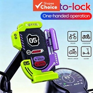 Cyberpunk Riding Phone Mount, High Elastic Shockproof Self-Locking Holder for Motorcycle Pemegang Te