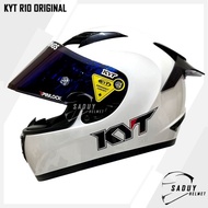 KYT R10 SOLID WHITE HELMET KYT R10 PLAIN WHITE
