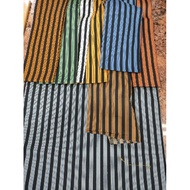 KATUN Black Brown Sage Denim Striped Cotton Batik Cloth