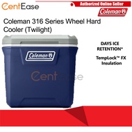 Coleman 316 Series 65QT/62L Wheel Hard Cooler Box -Twilight