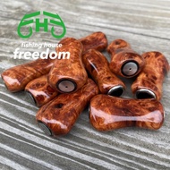 [FHF/fishing house freedom] Wood Handle Knob Paddle Shape "Karin" (Padouk) Burl Monochrome (1 piece)