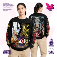 VONSEEY LONGSLEEVE OVERSIZE IMU SAMA ONE PIECE ANIME MANGA LONG-SLEEVED T-SHIRT COMBED 20S BLACK
