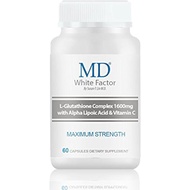 MD White Factor - Glutathione Supplement with Effective Antioxidants, Vitamin C & Lipoic Acid | (60 