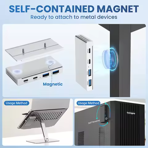 USB HUB Desk Magnetic USB3.2/3.0/2.0 Splitter High Speed Data Transfer For MacBook Pro iMac Pro PC L