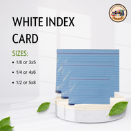 20pcs White Index Card  1/8, 1/4, 1/2 size Office & School Supplies