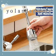 ☆YOLA☆ Rotatable Swivel Tap Water Saving Kitchen Faucet Extender Faucet Nozzle 2 Modes Sprayer ABS Plastic Splash-Proof Sink Filter 360 Degree Aerator