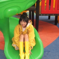 baju hujan budak baju hujan motor Jas hujan untuk orang dewasa comel di luar, panjang panjang, anti-