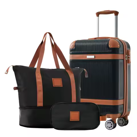 Hard Luggage Sets 3 Piece Carry on Luggage 22x14x9 Aviation Approved With TSA Lock, Suitable for Men
