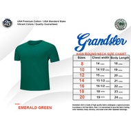 Kids T-Shirt Round Neck Plain (Emerald Green)