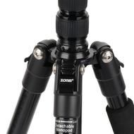 ใหม่ ZOMEI ชุดขาตั้งกล้องโลหะผสม Q666แผ่นอลูมิเนียมยืดกล้องขาตั้งแบบขาเดียวหัวบอลสำหรับกล้อง DSLR ขน