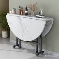 Small Apartment Dining Round Space-Saving Dining Table Multifunctional Dining Table Home Folding Mov