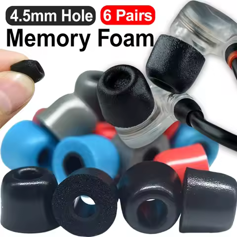 S/M/L Memory Foam Replacement Eartips for KZ Moondrop FiiO Sennheiser & More Noise Isolation 4.5mm I