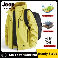 JEEP SPIRIT Fashion Men's Outdoor Waterproof Jacket Windproof Motorcycle Jacket