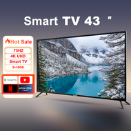 ทีวี 32 นิ้ว  43 นิ้ว Smart Tv Digital Tv Analog Tv สมาร์ททีวี WiFi 4K HDR+ Android 12.0 Youtube NETFLIX Goolgle รับประกัน 3 ปี