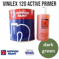 ETCHING NIPPON PAINT VINILEX 120 ACTIVE PRIMER CAT DASAR ANTI KARAT 2K DARK GREEN 1KG/SET