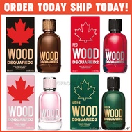 DSQUARED2 WOOD POUR HOMME-GREEN POUR HOMME-PINK POUR FEMME-RED POUR FEMME EDT 100ML PERFUME