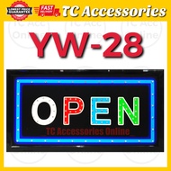 LED Signboard Display Light with Metal Hang Chain Burger Nasi Lemak Tom Yam Satay Ayam Penyet Maggie