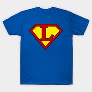 Vintage Superhero Symbol Letter L T-Shirt Authentic Cotton 1 Short Sleeves y2k S-5XL Not Sagging