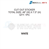 Hitachi Vehicle Body Sticker (Car Sticker) Excavator Hitachi Logo Vinyl Deco