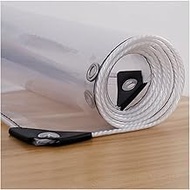 HIYOUGO Tarpaulin Waterproof Transparent PVC Material Tarpaulin with Eyelets Canopies Clear Plastic 