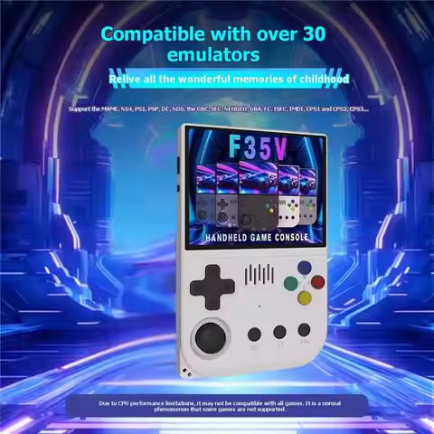 DT75BG F35V 3.5Inch Retro Game Console Open Source Linux System 64G Support 30+ Emulators Game Conso