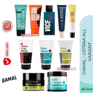 GAMAL - ALL VARIANT Ustraa Face Wash Neem & Charcoal 1,2,3,4ore Mattifying Poreless Primer Parfum Vi