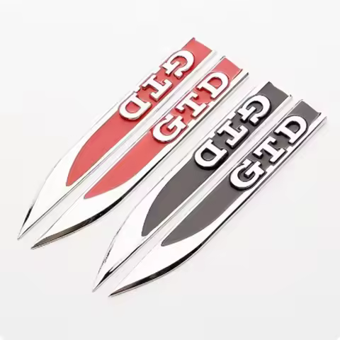 2026 Hot For VW VOLKSWAGEN 2Pcs 3D Metal Car Fender Badge Decal GTD Logo Stickers For Volkswagen VW 