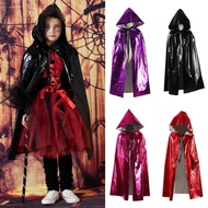 Halloween Costumes Kids Cloak Set Hooded Witch Vampire Cape Suit for Role Cosplay Party
