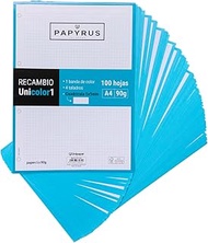 Unipapel 53392236 Refill Packs 100 Sheets A4 Squared 5 x 5 Turquoise Ribbon PaperClas90 g Papyrus Pl