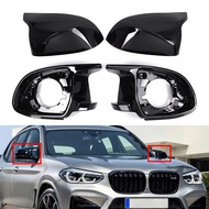 Glossy Black Car Rearview Side Wing Mirror Cover Cap Mirrors Bracket Decorative Ring For BMW X3M F97