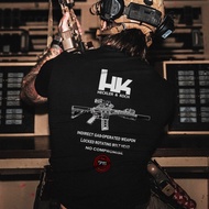 Heckler & Koch HK416 75th Anniversary Army Fan Tactical Outdoor 100% Cotton Short-Sleeved T-Shirt Me
