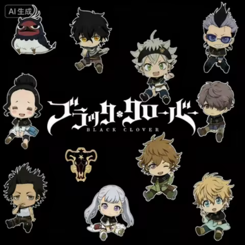 10cmMugyutto! Black Clover Acrylic Stand Asta Yuno Grinbellor Noelle Silva Yami Sukehiro Exquisite H