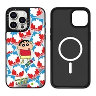 Black Frame Mirror Magnetic Crayon Shin-Chan Second Bomb Suitable for Apple 16iPhone15promax Phone C