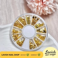 GOLD NAIL ART ACCESSORIES - NAIL ART ACCESSORIES