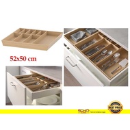 IKEA-UPPDATERA Cutlery tray, light bamboo 52x50 cm