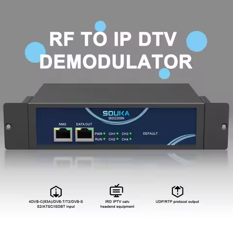 4 tuner to ip DVB-S/S2 DVB-T2 TDT ATSC ISDBT Gateway RF TO IP DTV Demodulator receiver IRD IPTV catv