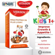 VITASEN Multivitamin Plus Lysine Chewable Tablet  - For Kids Growth & Appetite