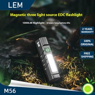 LEM M56 flashlight, strong light charging, small, portable, mini, household, outdoor, durable, magne