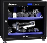Samurai 80L Wide Camera Dry Cabinet with LCD Humidity Control - 2 Adjustable Trays Electronic Storag