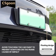 C5GOON 2Pcs/Set Car License Plate Frame Floating Suspension Full Cover Bracket Silicone ProtectionFr