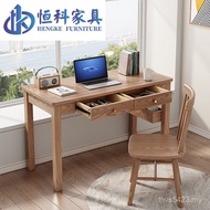 Workbench Solid Wood Table Wood Full Modern Simple Nordic Desk Drawer White Wax Integrated Computer 