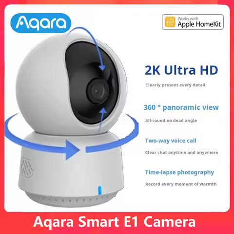 Aqara E1 Smart Camera 360°Two-way Voice Smart Home Security Camera 2K HD Infrared Night Vision Detec