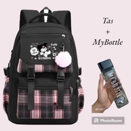 Gratis botol dan jam Tas anak Sd Perempuan karakter kuromi Ransel Anak Cewek Sd Terbaru Korean Style