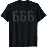 Men's cotton T-shirt 666 Mark of The Beast Satanic Devil T-Shirt T-Shirt