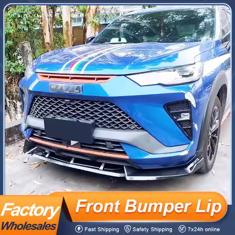 For Haval H6S H6 GT Front Bumper Lip Chin Splitter Diffuser Spoiler Bodykit Glossy Black Carbon Colo